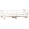 Uttrekkbar dagseng hvit 90x190 cm heltre furu