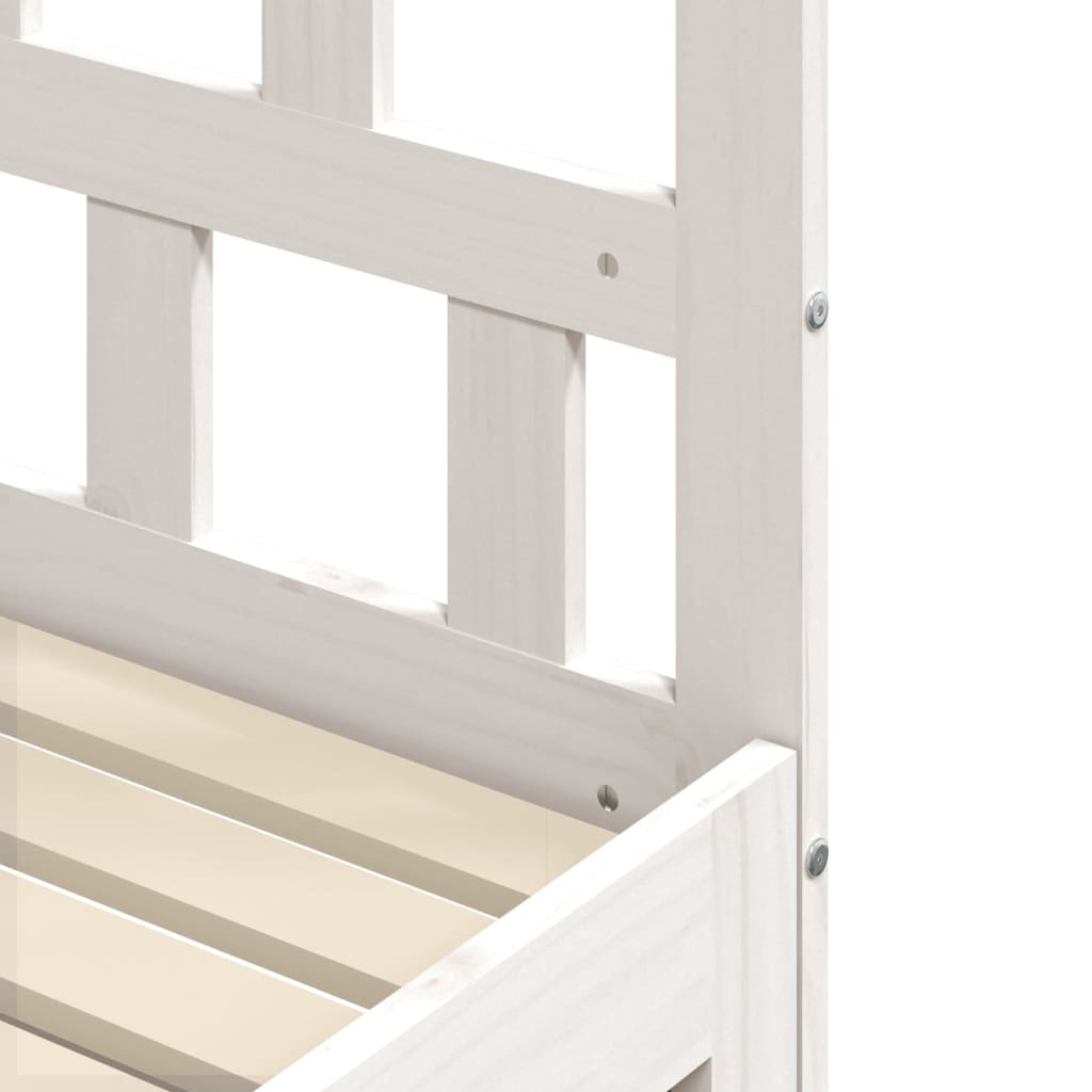 Uttrekkbar dagseng hvit 90x190 cm heltre furu