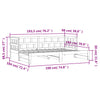 Uttrekkbar dagseng hvit 90x190 cm heltre furu