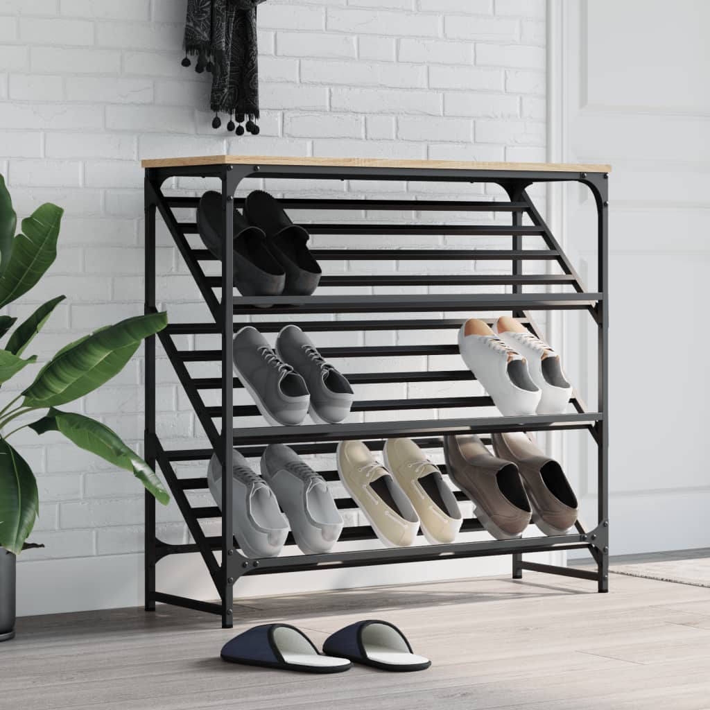 Skohylle sonoma eik 90x30x85 cm konstruert tre
