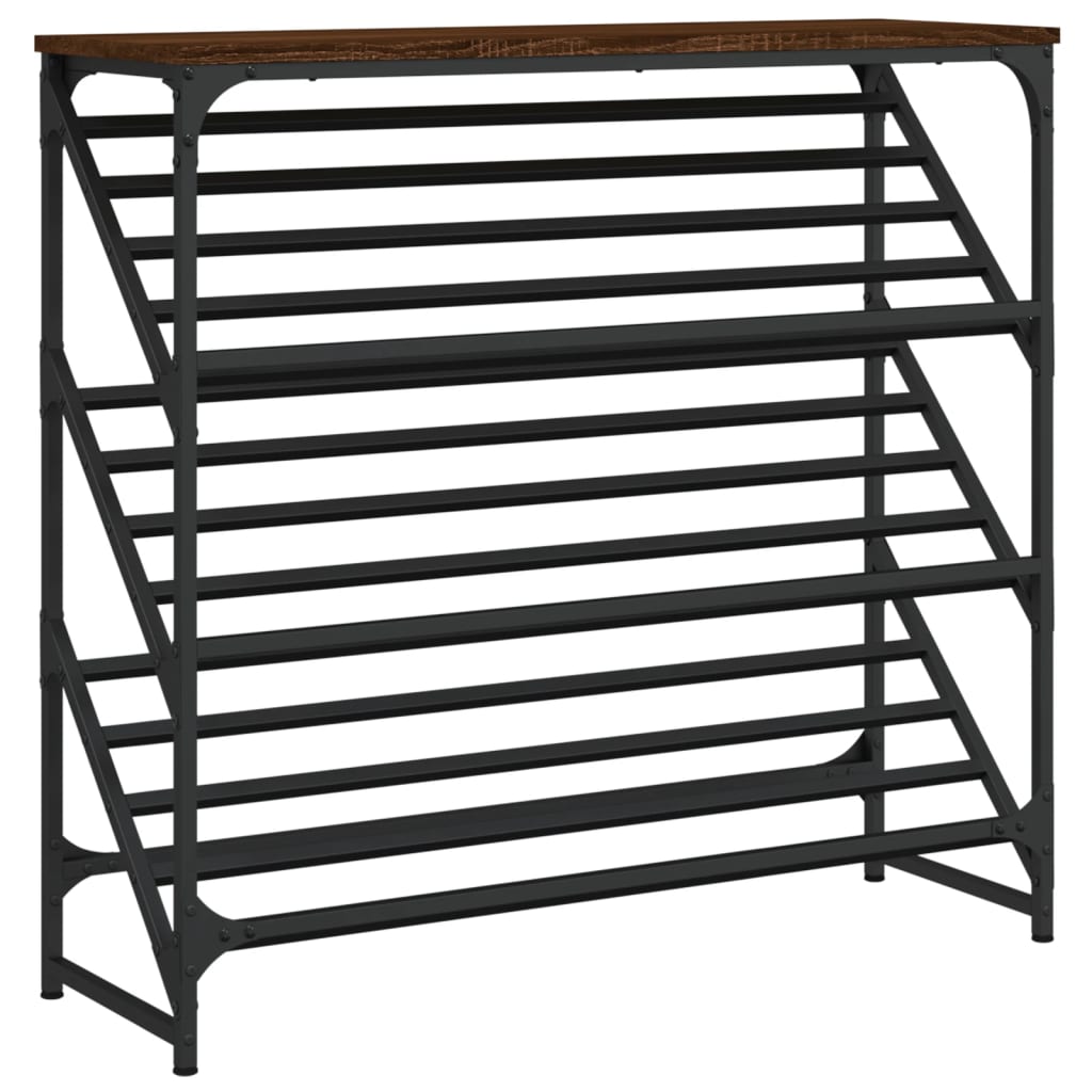 Skohylle brun eik 90x30x85 cm konstruert tre