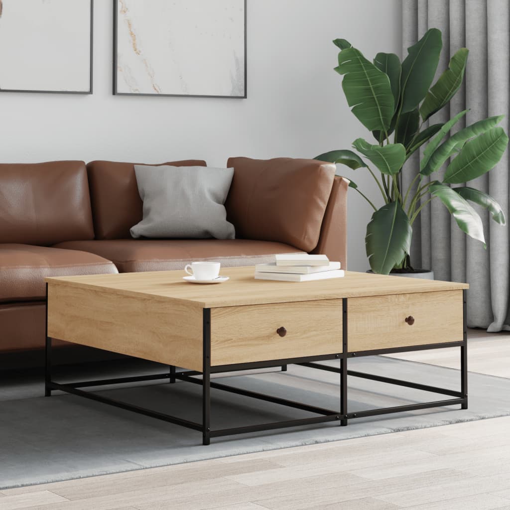 Salongbord sonoma eik 100x99x40 cm konstruert tre