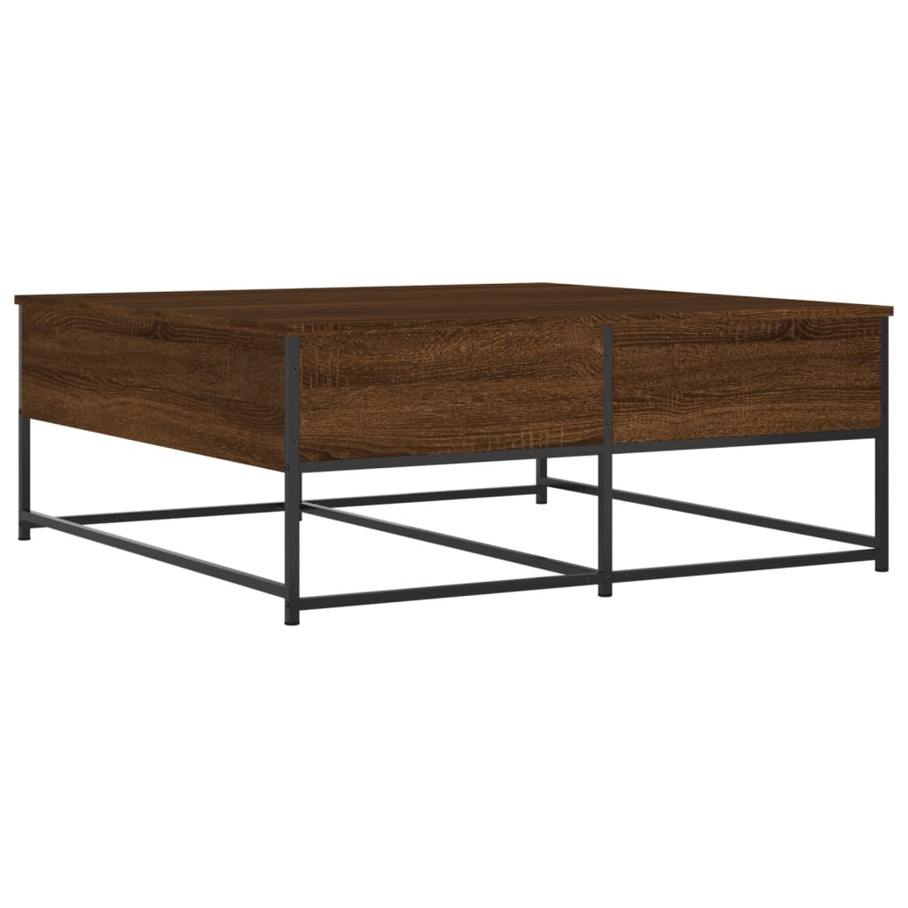 Salongbord brun eik 100x99x40 cm konstruert tre