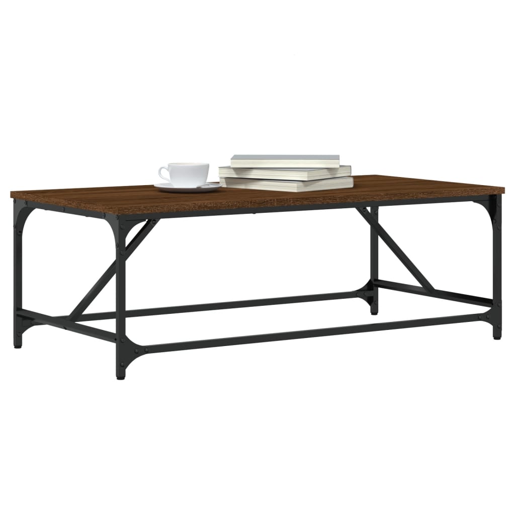Salongbord brun eik 100x50x35 cm konstruert tre