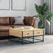 Salongbord sonoma eik 80x80x40 cm konstruert tre