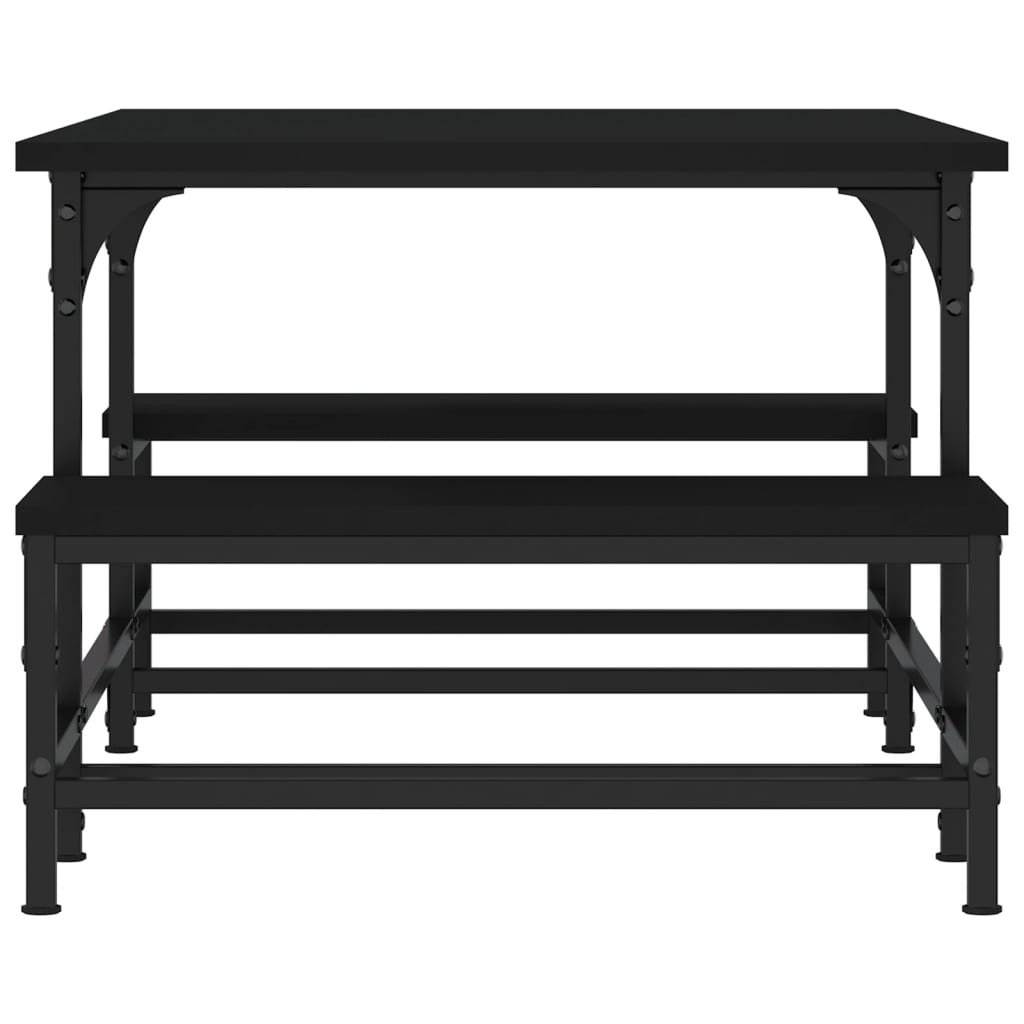 Salongbord svart 100x50,5x40 cm konstruert tre