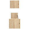 Vegghyller med stenger 2 stk sonoma eik 80x16x14 cm