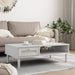 Salongbord SENJA rotting-utseende hvit 100x55x33 cm heltre