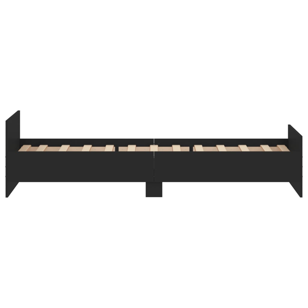 Sengeramme svart 100x200 cm konstruert tre