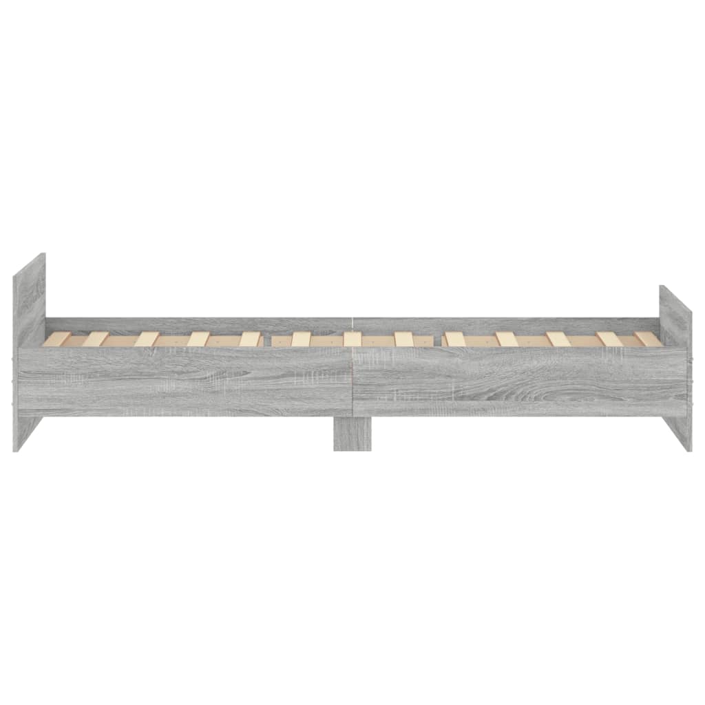 Sengeramme grå sonoma 100x200 cm konstruert tre