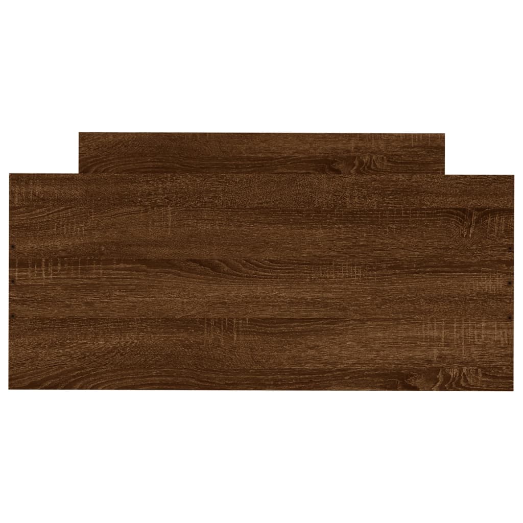 Sengeramme uten madrass brun eik 100x200 cm konstruert tre