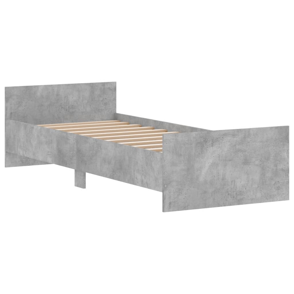 Sengeramme betonggrå 75x190 cm konstruert tre
