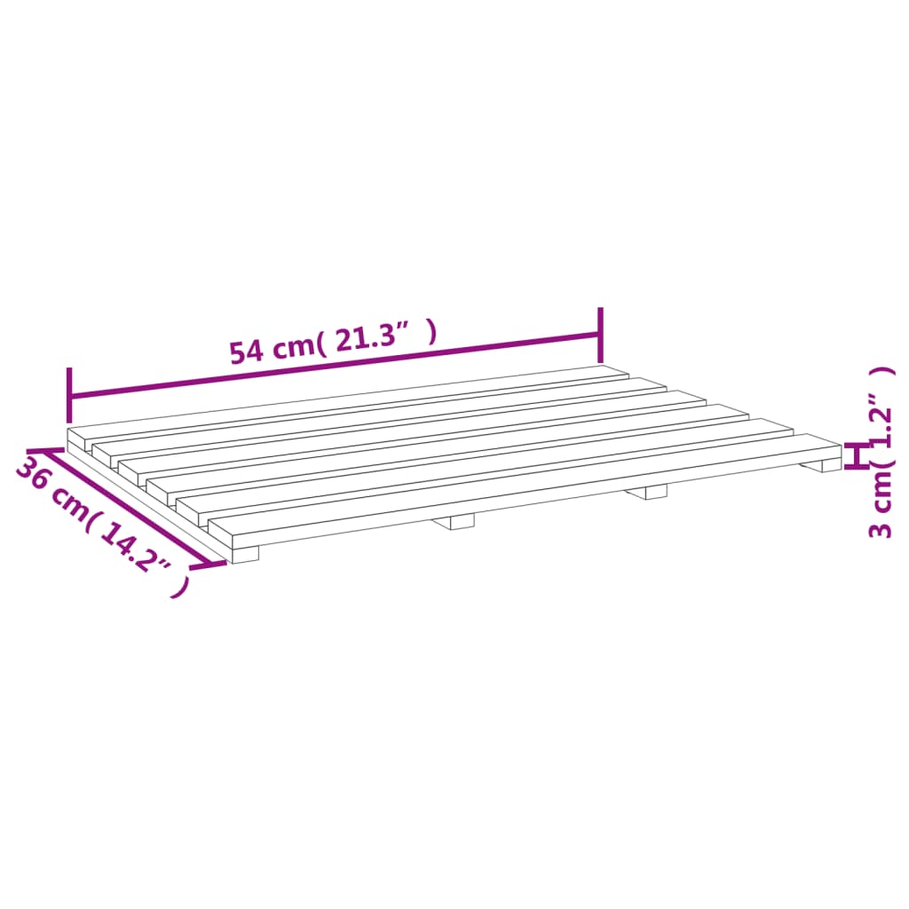 Badematte i bambus 54x36 cm