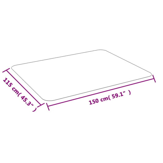 Gulvmatte for laminat eller teppe 150x115 cm PVC