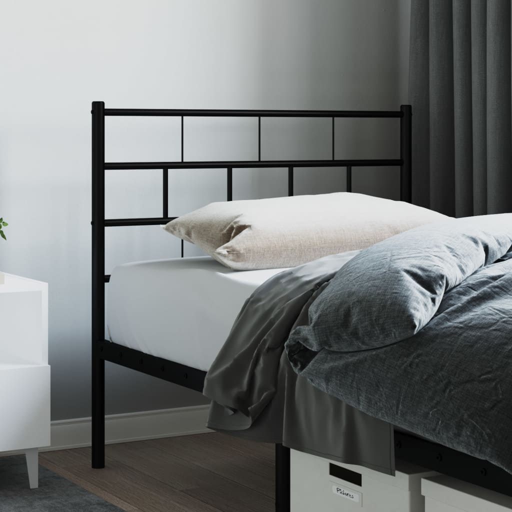 Utskiftbar sengegavl i metall svart 75 cm