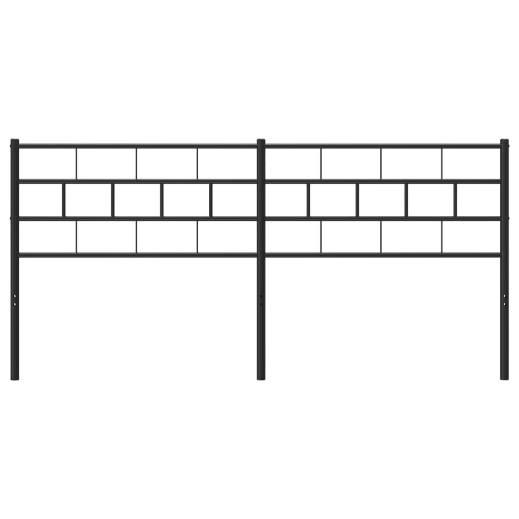Utskiftbar sengegavl i metall svart 200 cm