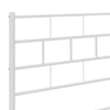 Sengeramme i metall med hodegavl hvit 107x203 cm