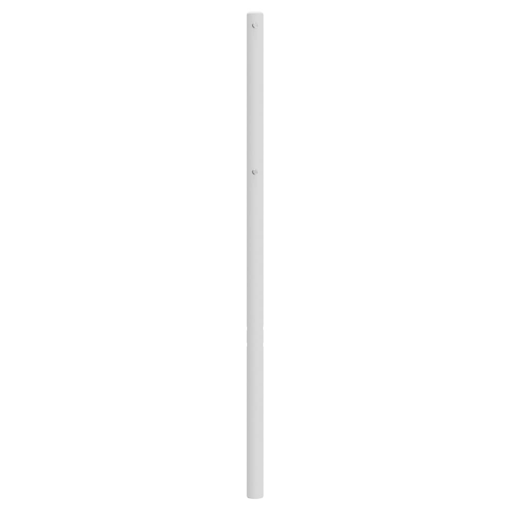 Utskiftbar sengegavl i metall hvit 80 cm