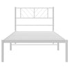 Sengeramme i metall med hodegavl hvit 80x200 cm