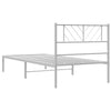 Sengeramme i metall med hodegavl hvit 80x200 cm