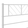 Sengeramme i metall med hode- og fotgavl hvit 140x190 cm