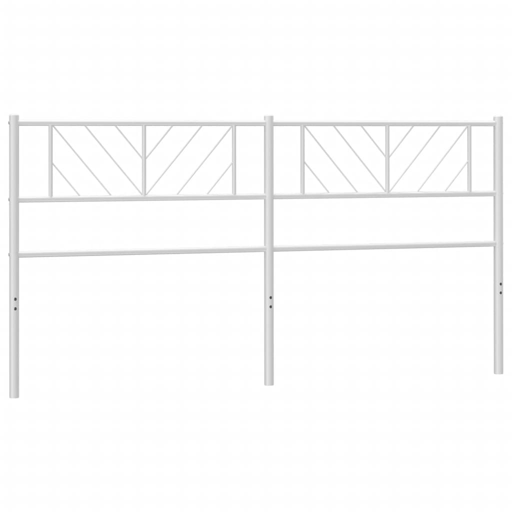 Utskiftbar sengegavl i metall hvit 200 cm