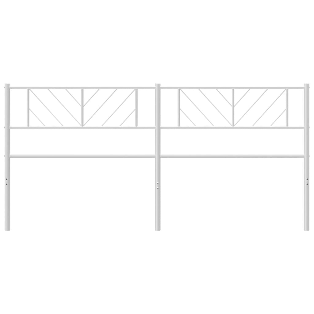 Utskiftbar sengegavl i metall hvit 200 cm