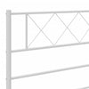 Sengeramme i metall med hodegavl hvit 120x200 cm