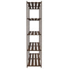 Oppbevaringshylle 5 etasjer brun 170x38x170 cm heltre furu