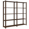 Oppbevaringshylle 5 etasjer brun 170x38x170 cm heltre furu