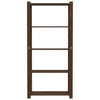 Oppbevaringshylle 5 etasjer brun 80x38x170 cm heltre furu