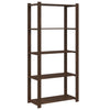 Oppbevaringshylle 5 etasjer brun 80x38x170 cm heltre furu