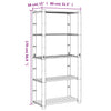 Oppbevaringshylle 5 etasjer brun 80x38x170 cm heltre furu