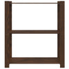 Oppbevaringshylle 3 etasjer brun 80x38x90 cm heltre furu