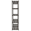 Oppbevaringshylle 5 etasjer svart 170x38x170 cm heltre furu