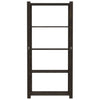 Oppbevaringshylle 5 etasjer svart 80x38x170 cm heltre furu
