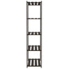Oppbevaringshylle 5 etasjer svart 80x38x170 cm heltre furu