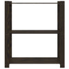 Oppbevaringshylle 3 etasjer svart 80x38x90 cm heltre furu