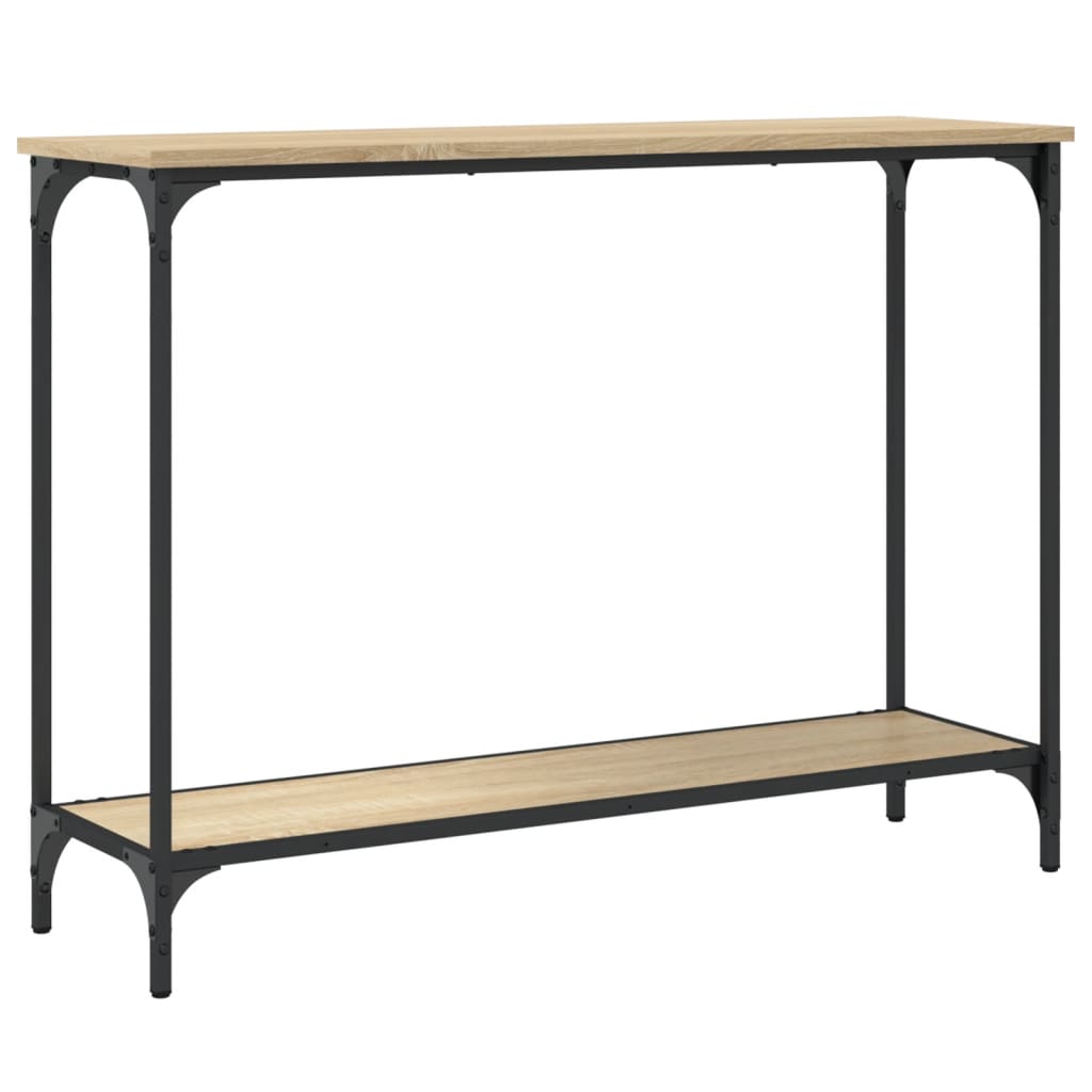Konsollbord sonoma eik 101x30,5x75 cm konstruert tre