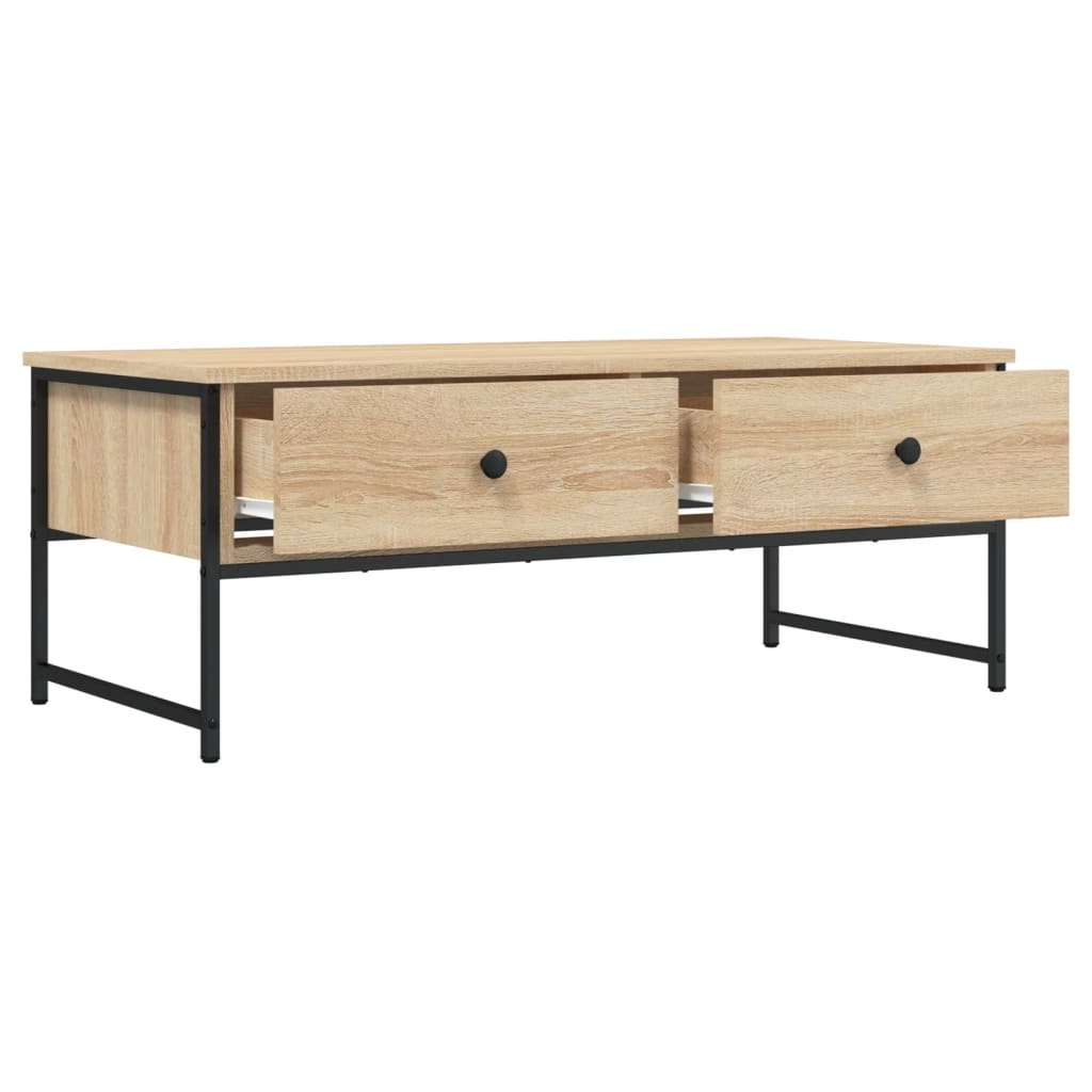 Salongbord sonoma eik 101x49x39,5 cm konstruert tre