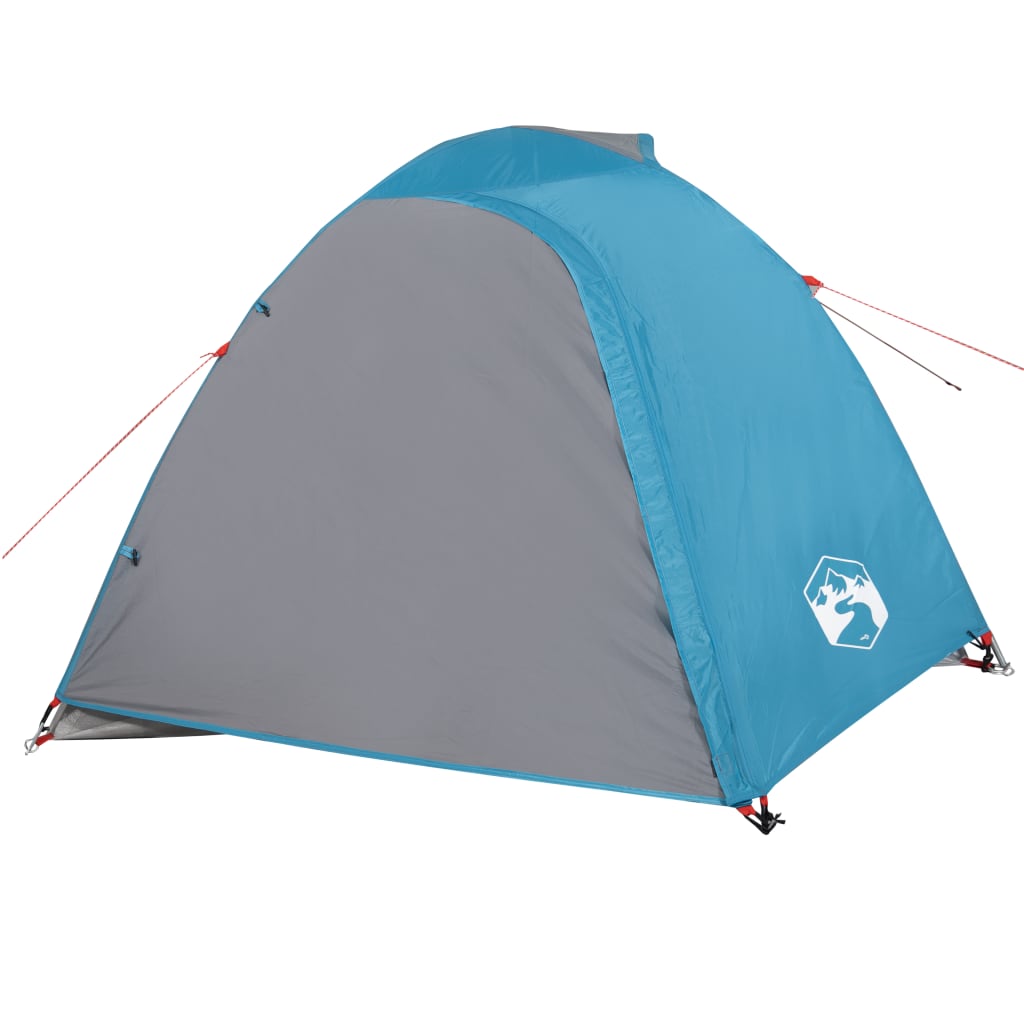 Kuppeltelt for camping 4 personer blå vanntett