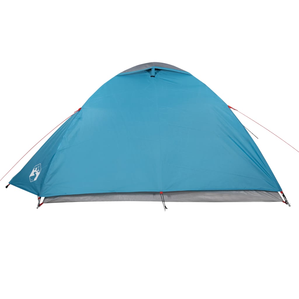 Kuppeltelt for camping 4 personer blå vanntett