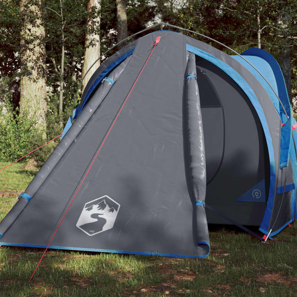 Kuppeltelt for camping 1 person blå vanntett