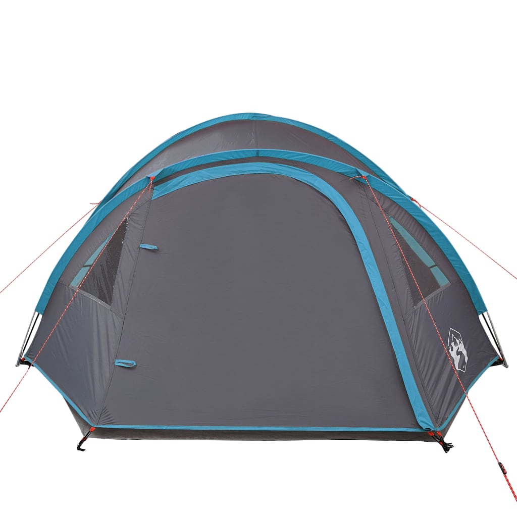 Kuppeltelt for camping 4 personer blå vanntett