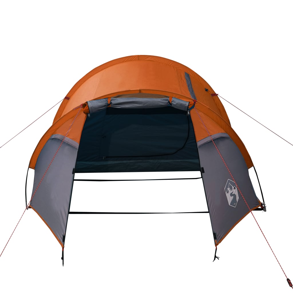 Tunneltelt for camping 3 personer oransje vanntett