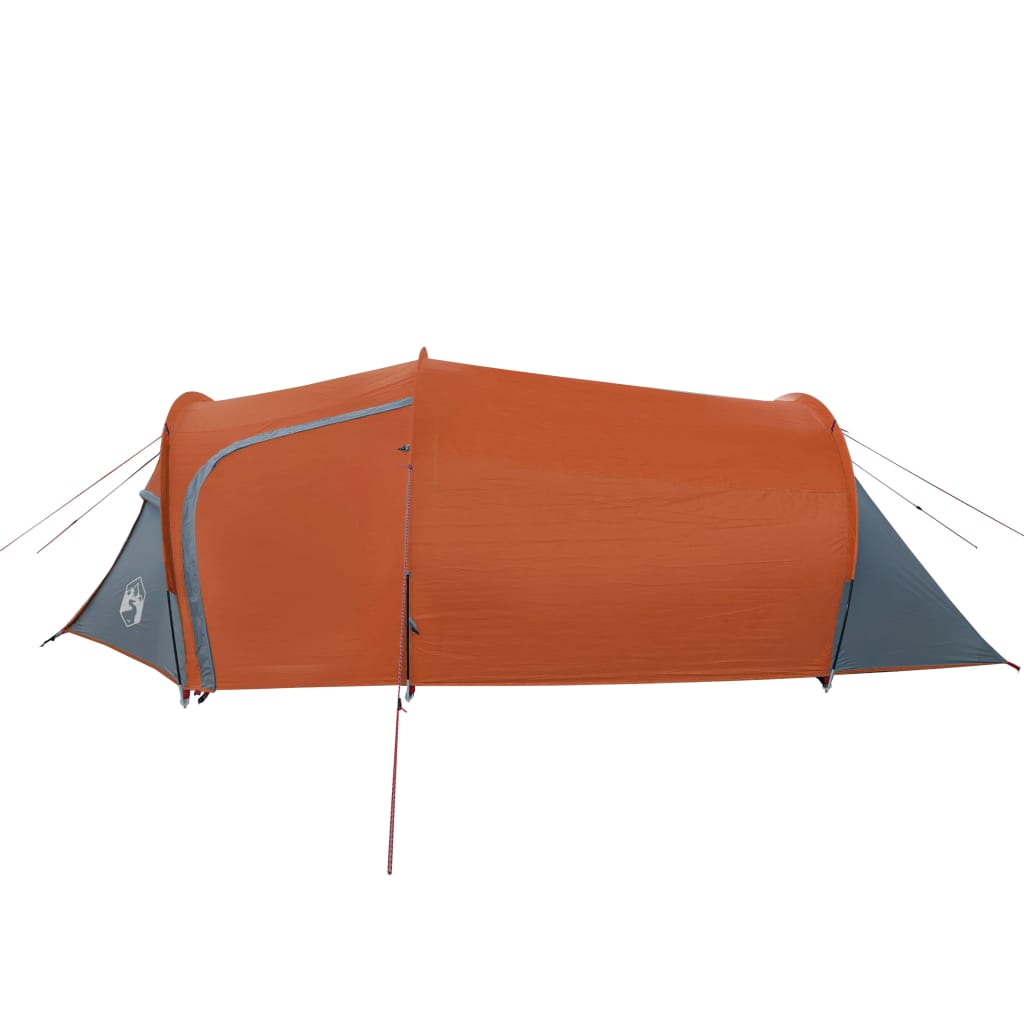 Tunneltelt for camping 3 personer oransje vanntett