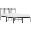 Sengeramme i metall med sengegavl svart 120x200 cm