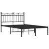 Sengeramme i metall med sengegavl svart 120x200 cm