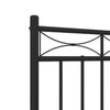 Sengeramme i metall med sengegavl svart 120x200 cm