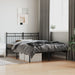 Sengeramme i metall med hodegavl svart 140x190 cm